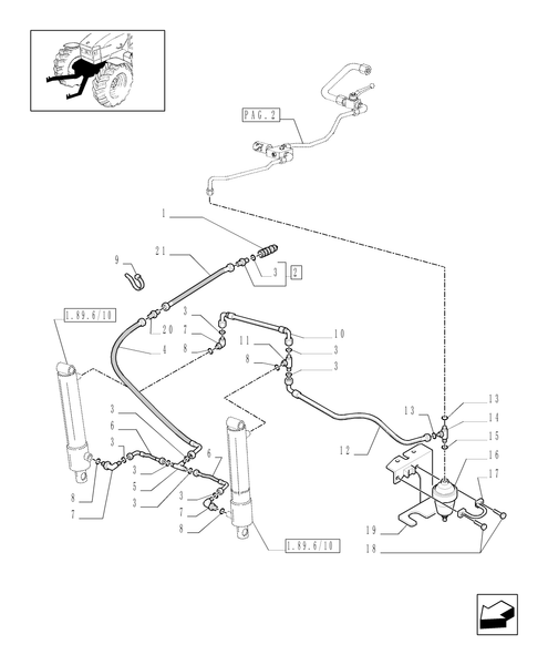 TM190-1.80.5/01[03] - (VAR.789) FRONT HYDRAULIC LIFT FOR CCLS - ACCUMULATOR AND PIPES
