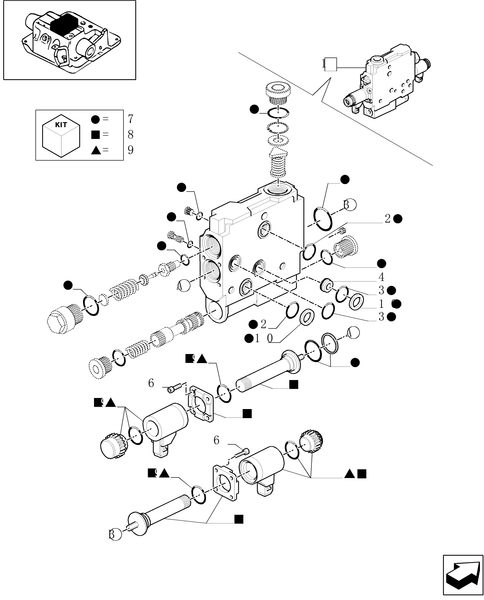 TM190-1.82.7/  B - REMOTE CONTROL VALVE BREAKDOWN (EDC VALVE) - C5504