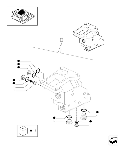 TM190-1.82.7/14B - (VAR.252-718) CENTRAL HOUSING BREAKDOWN (REMOTE VALVE)