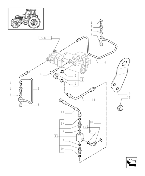 TM190-1.82.713/06[02] - (VAR.418/1) TRAILER BRAKE VALVE FOR LOAD SENSING CLOSED CENTRE (CCLS)-ITALY