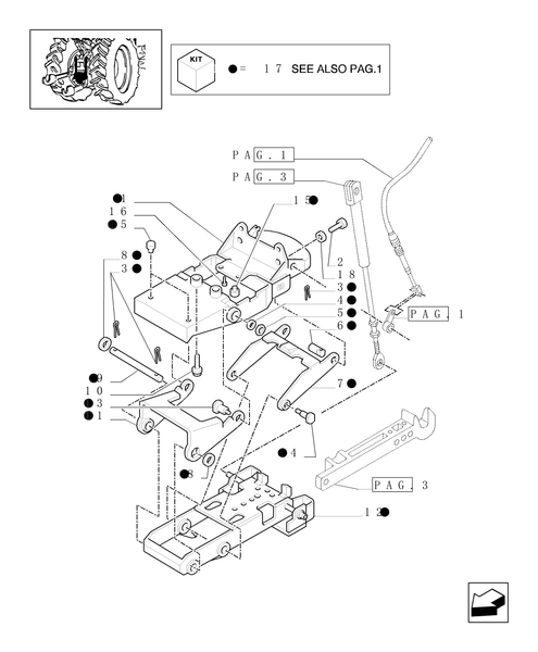 TM190-1.89.3/03[02] - (VAR.898/2) AUTOMATIC HITCH - (WITH 2 ADDITIONAL JACKS)