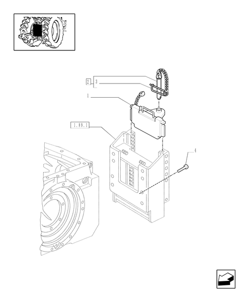 TM190-1.89.1/02 - (VAR.947) TOW-BAR, CATEGORY ''D3'' FOR SLIDING SUPPORT