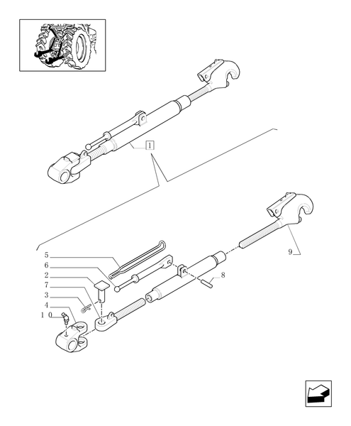 TM190-1.89.6/02B - TOP LINK ASSEMBLY BREAKDOWN
