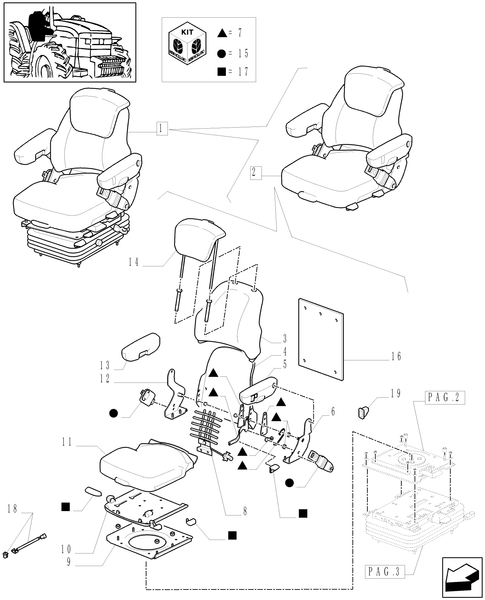 TM190-1.93.3/  E[01] - (STD+VAR.963) DELUXE AIR SEAT WITH REELING SEAT BELT - BREAKDOWN