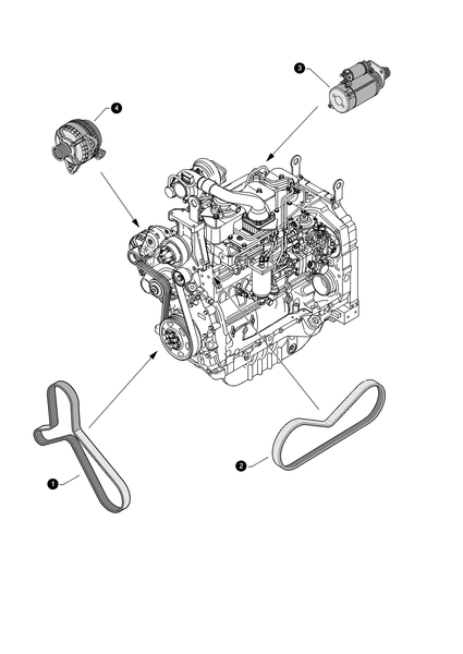 T6010 PLUS-0.05.4[02] - MAINTENANCE PARTS - STARTER MOTOR, ALTERNATOR, BELTS