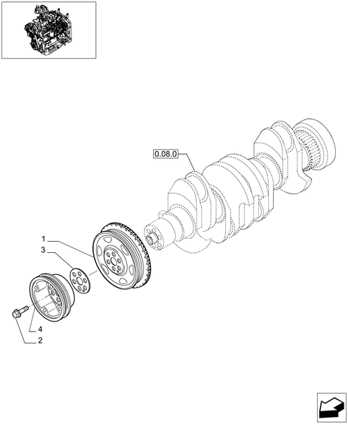 T6010 PLUS-0.08.4 - STD + VAR - 330003, 332115, 332116 - PULLEY CRANKSHAFT