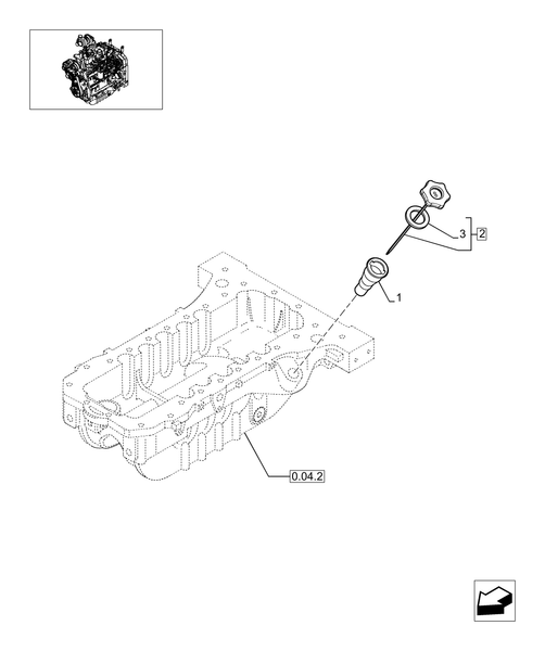 T6010 PLUS-0.27.0 - STD + VAR - 330003, 332115, 332116 - ENGINE OIL DIPSTICK - 4CYL