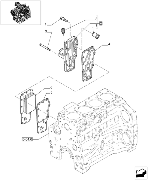 T6010 PLUS-0.31.5 - STD + VAR - 330003, 332115, 332116 - HEAT EXCHANGER ENGINE - 4CYL