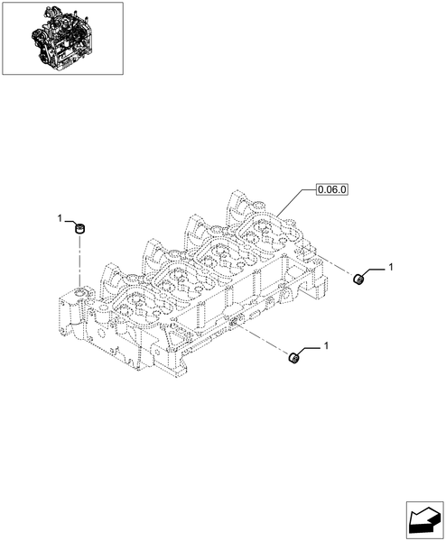 T6010 PLUS-0.32.4 - STD + VAR - 330003, 332115, 332116 - ENGINE COOLING SYSTEM SHUTTER PLUGS - 4CYL