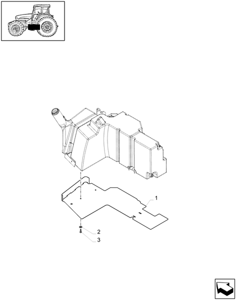 T6010 PLUS-1.14.7/03 - VAR - 331142 - FUEL TANK WITH GUARD - 4 CYL - GUARD