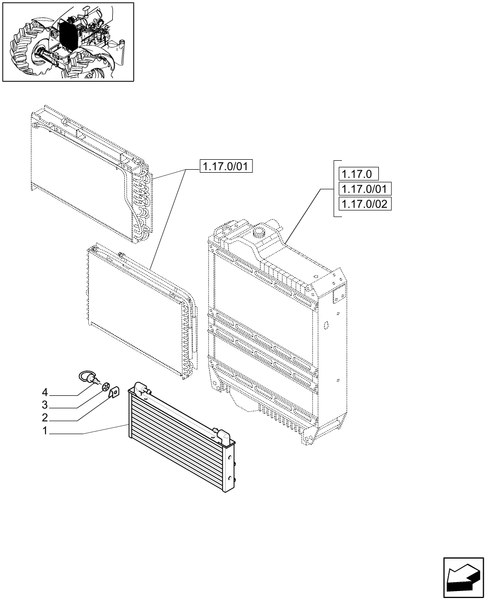 T6010 PLUS-1.17.0/02 - STD + VAR - 330405, 331405, 332405, 333405, 336405, 337405, 338405, 339405 - RADIATOR, COOLING SYSTEM & RELATED PARTS - BEGIN S/N Z9BD03406 ; (SN Break) After Z9BD03406