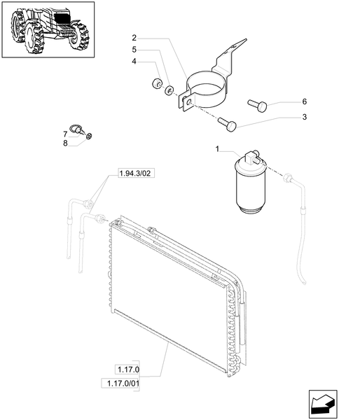 T6010 PLUS-1.17.2/02 - VAR - 330641 - AIR CONDITIONING - CONDENSER AND DEHYDRATING FILTER FOR AIR CONDITIONING
