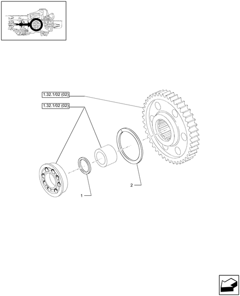 T6010 PLUS-1.32.1/02[03] - VAR - 330283, 331289 - TRANSMISSION 16X16 (40 KM/H) SPS - PINION ADJUSTING SHIMS