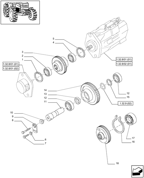 T6010 PLUS-1.32.9[01] - STD - HYDRAULIC PUMP DRIVING GEARS