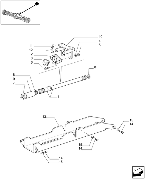 T6010 PLUS-1.38.5 - STD + VAR - 330448, 336449 - 4WD PROPELLER SHAFT STD