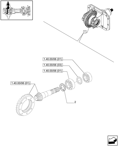 T6010 PLUS-1.40.00/06[02] - STD - 4WD (CL.3) FRONT AXLE WITH LIMITED SLIP DIFF. LOCK - DIFFERENTIAL, ADJUSTING SHIMS