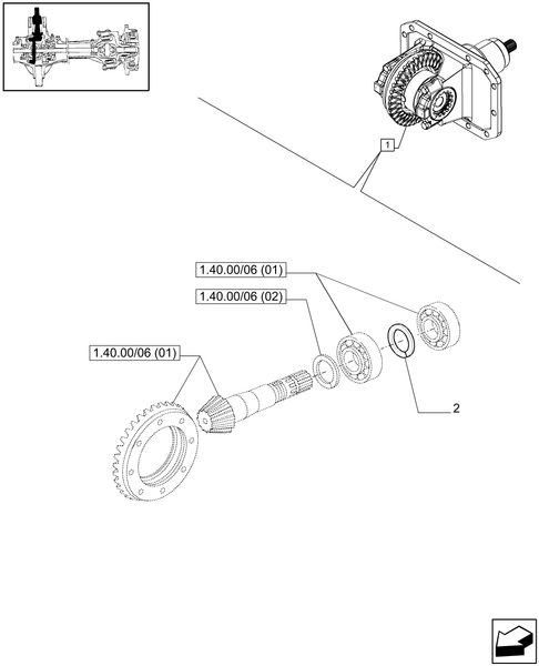 T6010 PLUS-1.40.00/06[03A] - STD - 4WD (CL.3) FRONT AXLE WITH LIMITED SLIP DIFF. LOCK - DIFFERENTIAL, ADJUSTING SHIMS - BEGIN YR 15-APR-2010 ; (Prod Date) After 15-Apr-2010