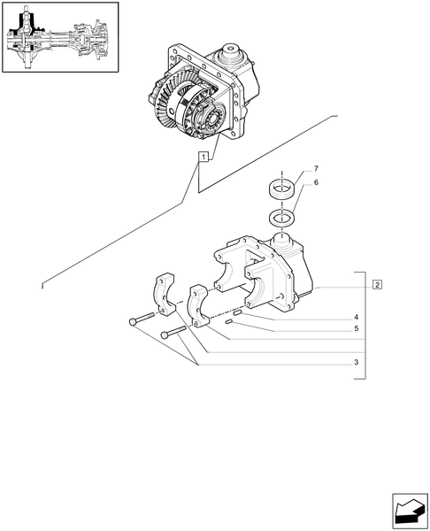 T6010 PLUS-1.40.06/05[02] - VAR - 330413 - (CL.3) SUPERSTEER FRONT AXLE WITH STEERING SENSOR - SUPPORT