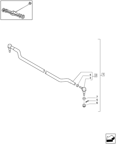 T6010 PLUS-1.40.12/04 - VAR - 330416 - (CL.3) FRONT AXLE WITH DOG CLUTCH LESS STEERING SENSOR - LINK