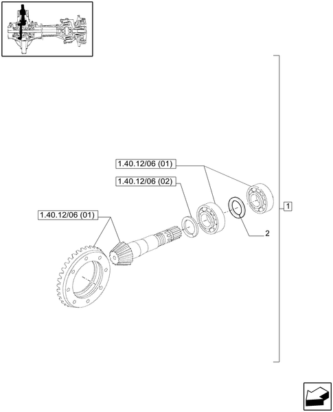 T6010 PLUS-1.40.12/06[03] - VAR - 330416 - (CL.3) FRONT AXLE WITH DOG CLUTCH LESS STEERING SENSOR - ADJUSTING SHIMS