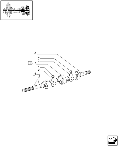 T6010 PLUS-1.40.13/10B - VAR - 330425 - SHAFT ARTICULATED - BREAKDOWN