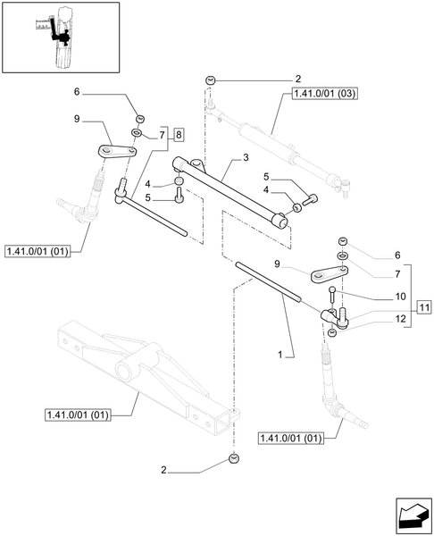 T6010 PLUS-1.41.0/01[02] - VAR - 330407 - 2WD HEAVY DUTY FRONT AXLE - TIE ROD