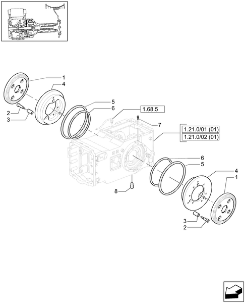 T6010 PLUS-1.65.3[02] - STD + VAR - 330159, 331245, 332245 - REAR AXLE - BRAKE - END YR 23 -NOV-2006 ; (Prod Date) Before 23-Nov-2006