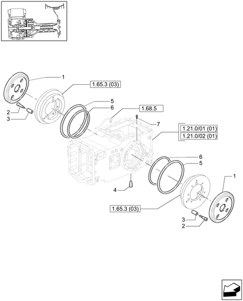 T6010 PLUS-1.65.3[02A] - STD + VAR - 330159, 331245, 332245 - REAR AXLE - BRAKES - BEGIN YR 24-NOV-2006 ; (Prod Date) After 24-Nov-2006
