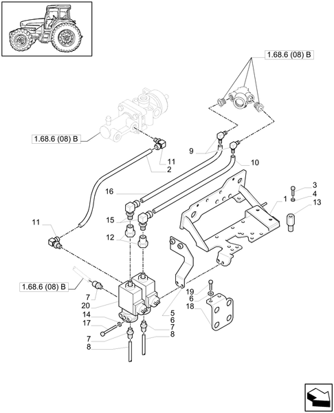 T6010 PLUS-1.68.6[07B] - VAR - 332727, 332737, 332739, 333727, 333739, 339737 - TRAILER AIR BRAKE - REGULATORS SOLENOID VALVES AND PIPES - BEGIN S/N Z9BD06466 ; (SN Break) After Z9BD06466