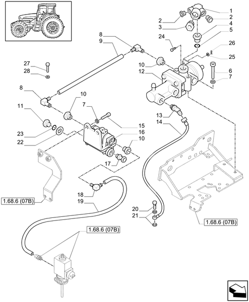 T6010 PLUS-1.68.6[08B] - VAR - 332727, 332737, 332739, 333727, 333739, 339737 - TRAILER AIR BRAKE - TOWING BRAKE CONTROL VALVE, PIPES AND RELATED COMPONENTS - BEGIN S/N Z9BD06466 ; (SN Break) After Z9BD06466