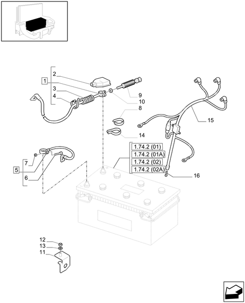 T6010 PLUS-1.75.3[01] - STD + VAR - 330798, 331798 - BATTERY CABLES - END YR 08-JAN-2008 ; (Prod Date) Before 08-Jan-2008