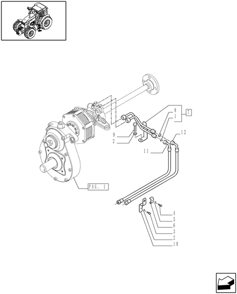 T6010 PLUS-1.80.5/02[02] - VAR - 333648, 334648 - INTEGRATED FRONT HPL WITH PTO - PIPES - D6519