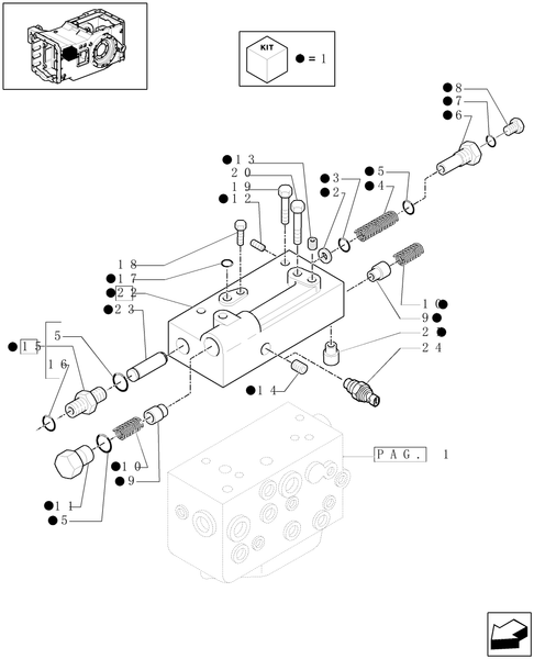 T6010 PLUS-1.80.7/01[02] - VAR - 332405, 337405 - PTO CLUTCH FOR 24X24 AND 16X16 TRANSMISSION LESS CREEPER (2WD) - CONTROL VALVE AND RELEVANT PARTS