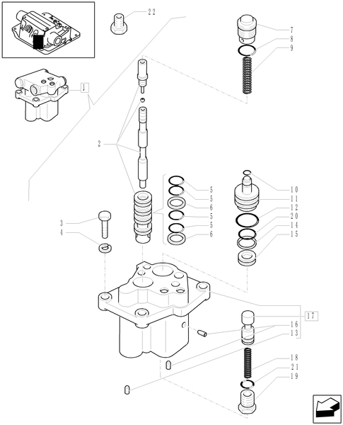 T6010 PLUS-1.82.4[01] - STD - LIFTER, DISTRIBUTOR AND VALVES - BREAKDOWN