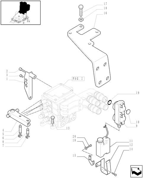 T6010 PLUS-1.82.7/01[01A] - STD - 2 REAR CONTROL VALVES AND RELATED PARTS FOR FD PUMP (80 L/MIN) AND EDC - D6788
