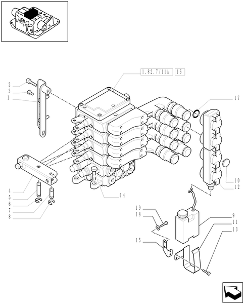 T6010 PLUS-1.82.7/11[01A] - VAR - 331845 - 4 REMOTES (2NC+2CONFIG) FOR FIXED DISPLACEMENT PUMP FOR EDC AND RELEVANT PARTS - D6788