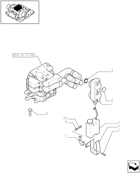 T6010 PLUS-1.82.7/15[01B] - VAR - 330853 - 2 REAR ELECTRO-HYDR. CONTROL VALVES FOR CCLS PUMP (113 L/MIN) AND EDC (EHS1) - D6788