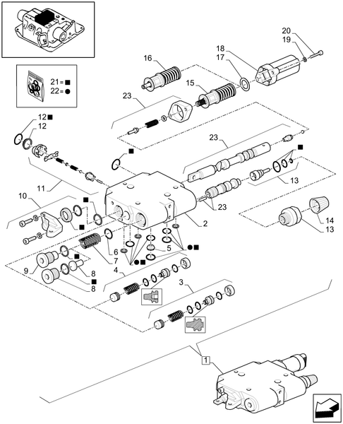 T6010 PLUS-1.82.7/05B - VAR - 331844, 333844, 334844, 331845, 333845, 334845, 335845, 333851 - VALVE CONTROL - BREAKDOWN