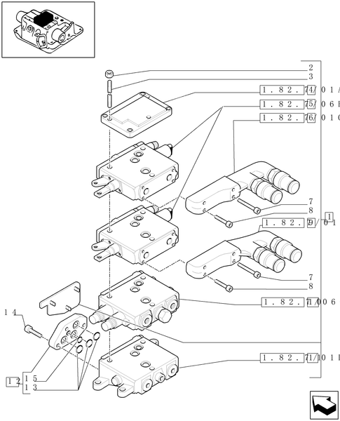 T6010 PLUS-1.82.7/06A - VAR - 330849 - 2 REMOTES FOR FIXED DISPLACEMENT PUMP AND EDC AND RELEVANT PARTS