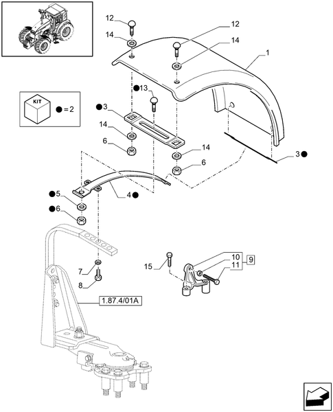 T6010 PLUS-1.87.4/01[02A] - VAR - 333884, 334884, 335884, 336884 - 4WD DYNAMIC FRONT FENDERS WITH AXLE WITH BRAKE - BEGIN YR 20-MAY-2008 ; (Prod Date) After 20-May-2008