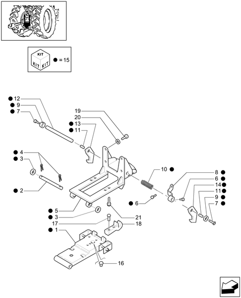 T6010 PLUS-1.89.3[01] - VAR - 330943, 331943 - AUTOMATIC PICK UP HITCH WITH SWINGING DRAWBAR - TOW HOOK - CAB