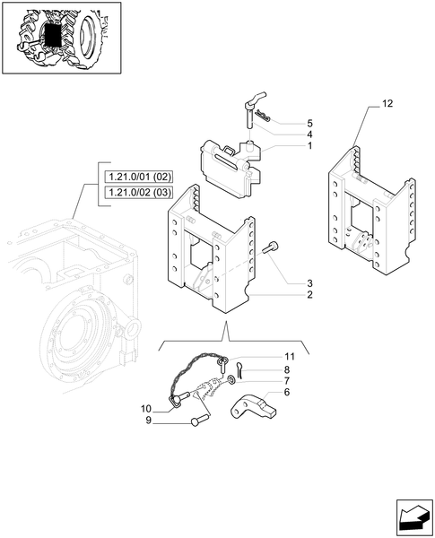 T6010 PLUS-1.89.5/02[01] - VAR - 330940 - SLIDER TOW HOOK WITH SWIVEL COUPLING AND PITON FRENCH TYPE - END YR 30-JAN-2011 ; (Prod Date) Before 30-Jan-2011