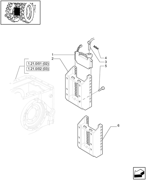 T6010 PLUS-1.89.5/03[01] - VAR - 330942 - SLIDER TOW HOOK WITH FIXED COUPLING (C) ITALIAN TYPE - END YR 30-JAN-2011 ; (Prod Date) Before 30-Jan-2011