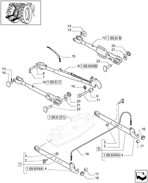 T6010 PLUS-1.89.6/04 - VAR - 330923 - CAT.2 QUICK ATTACH LINKS FOR MDC - END YR JAN-2008