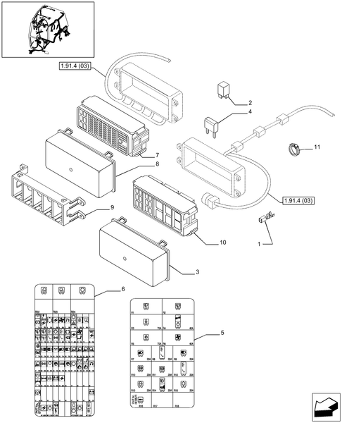 T6010 PLUS-1.91.4[04] - STD - FUSEBOX & RELATED PARTS - W/CAB