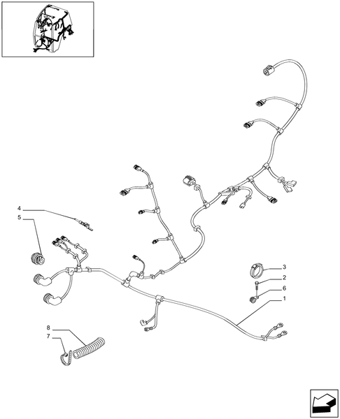 T6010 PLUS-1.91.4[05] - STD - FRONT MAIN CABLE - 4 CYL
