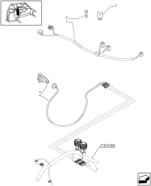 T6010 PLUS-1.91.4/03[01] - VAR - 330820, 330821, 331821, 332820 - EUROPEAN LOADER READY - AUXILIARY CABLES - END S/N Z9BD07815 ; (SN Break) Before Z9BD07815