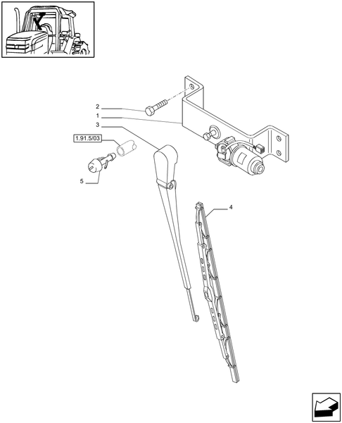 T6010 PLUS-1.91.5/04 - VAR - 330515, 330520, 331515 - ROOF WITH HIGH PROFILE - FRONT WINDSHIELD WIPER