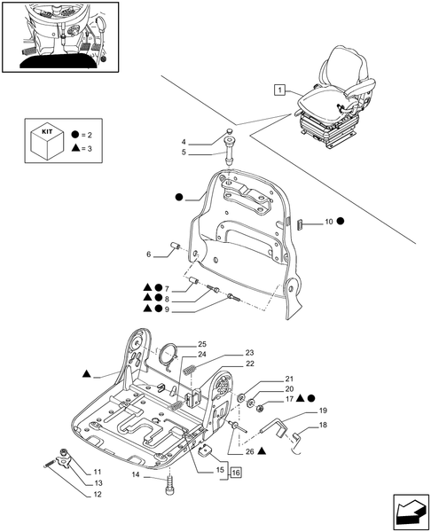 T6010 PLUS-1.93.3/  B[02] - STD - ''GRAMMER'' SEAT WITH BELTS AND SWITCH - BREAKDOWN - W/ CAB - END YR 24-SEP-2006 ; (Prod Date) Before 24-Sep-2006
