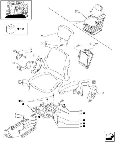 T6010 PLUS-1.93.3/  D[01] - VAR - 330710 - ''GRAMMER'' DELUXE SEAT W/AIR SPRING'' W/BELTS AND W/SWITCH - BREAKDOWN - W/CAB - END YR 24-SEP-2006 ; (Prod Date) Before 24-Sep-2006